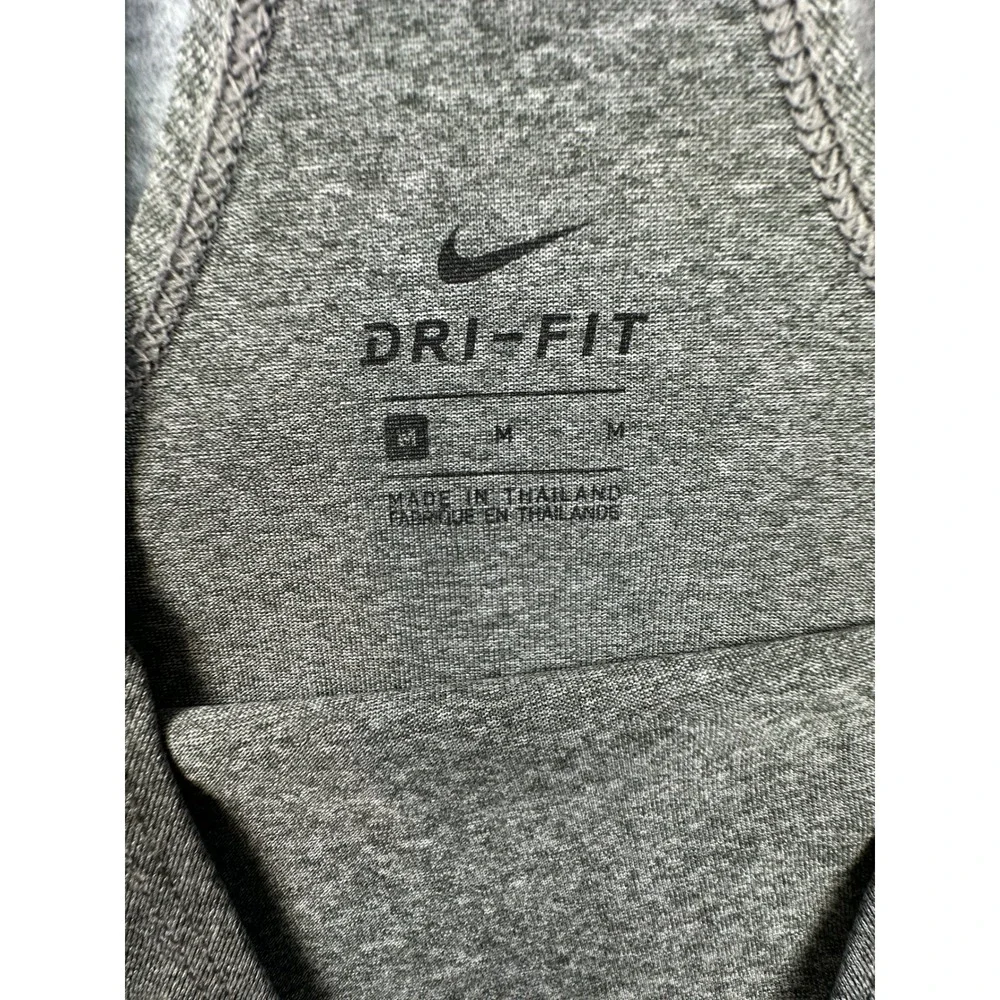 Nike Dri-FIT Just Do It Elastic Strap Racerback Tank Top Gray Womens Medium